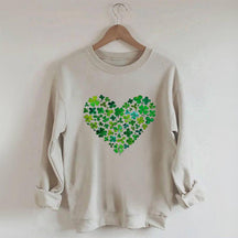 Sweat-shirt Clover Heart pour la Saint-Patrick