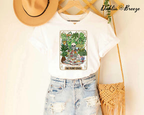 T-shirt squelette floral The Plant Lover