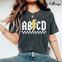 T-shirt à col rond pour professeur Abcd