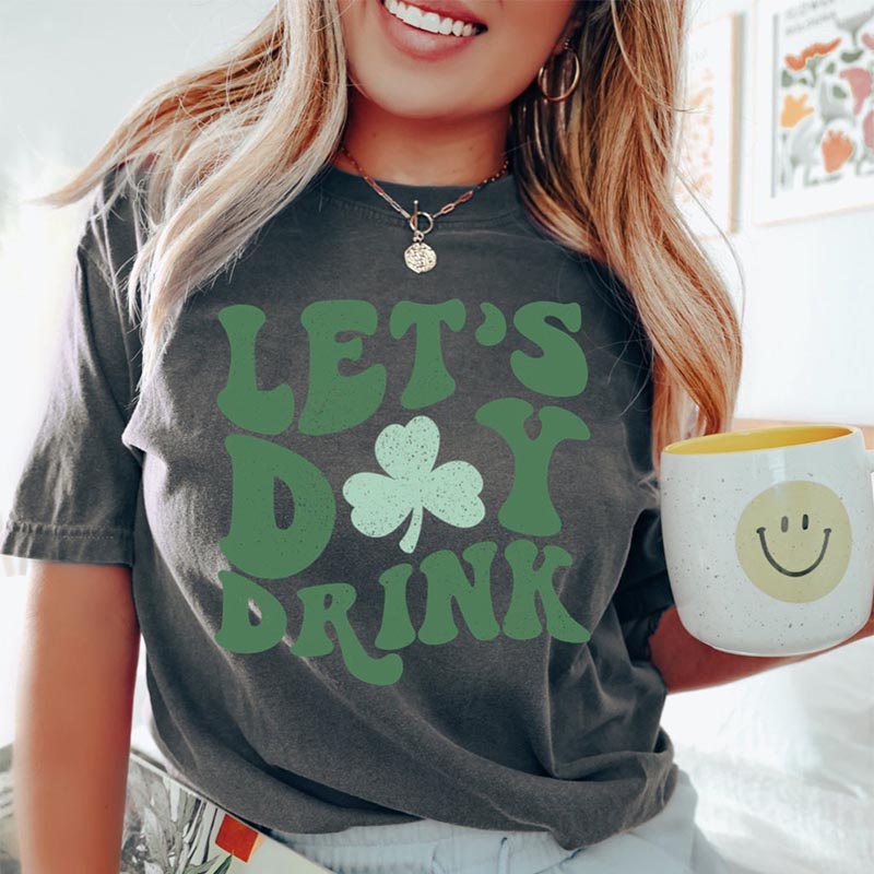 T-shirt rétro St Patty's Day Lets Day Drink