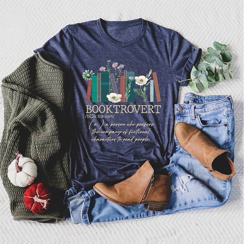 T-shirt pour les amoureux des livres Booktrovert
