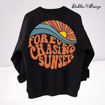 Sweat-shirt à col rond Forever Chasing Sunsets
