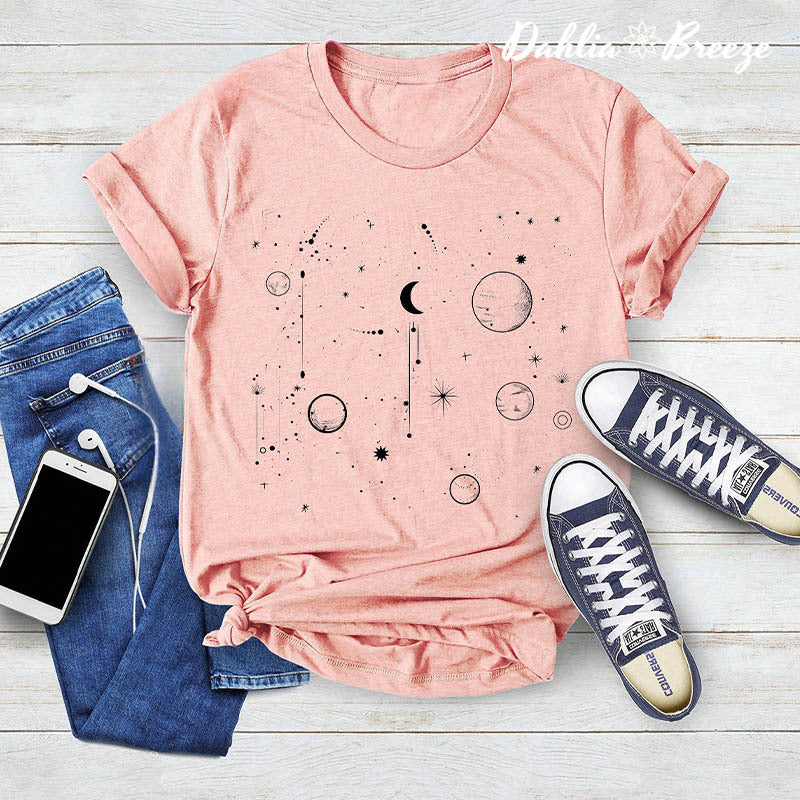 T-shirt esthétique d’astronomie de lune
