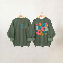 Sweat-shirt mignon à col rond In My Auntie Era