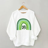Kleeblatt-Leopard-Regenbogen-Sweatshirt