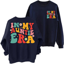 Sweat-shirt imprimé sur le côté In My Auntie Era 2