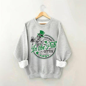 Lustiges Sweatshirt mit Totenkopf-Patrick