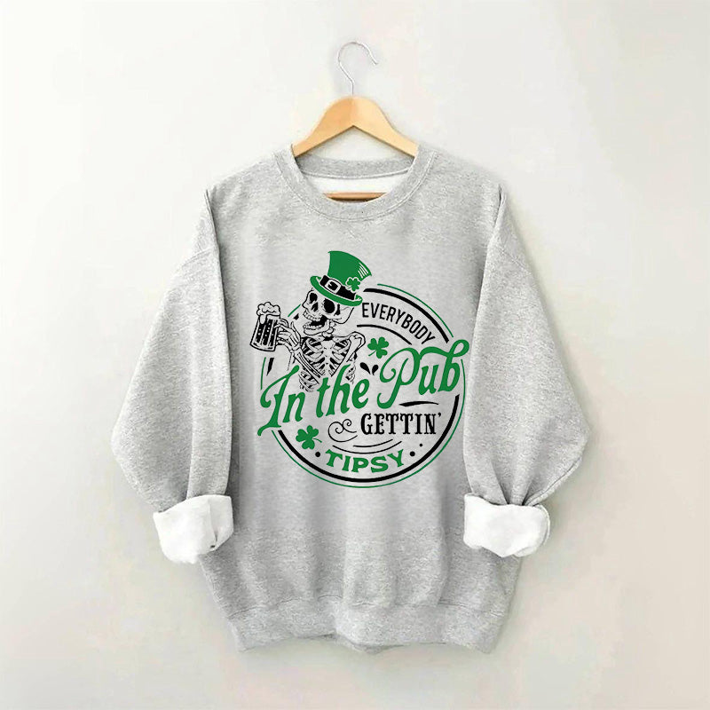 Lustiges Sweatshirt mit Totenkopf-Patrick