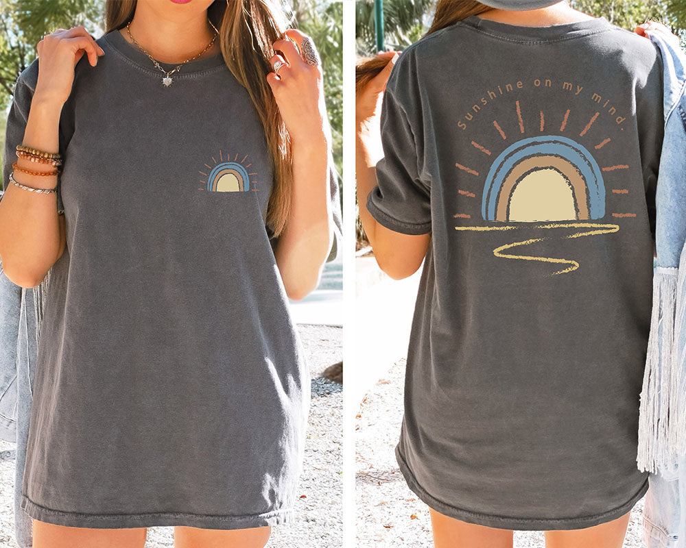 T-shirt Rétro Sun Shine On My Mind