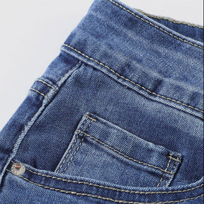 Jean évasé effet vieilli taille moyenne
