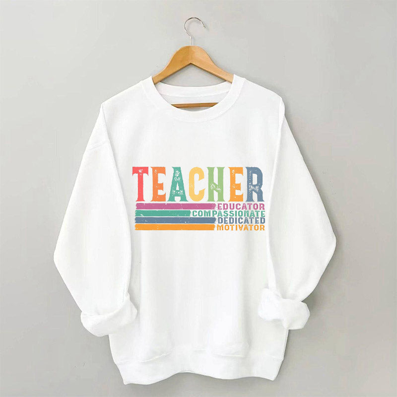 Sweat-shirt rétro pour la rentrée scolaire de la vie des enseignants