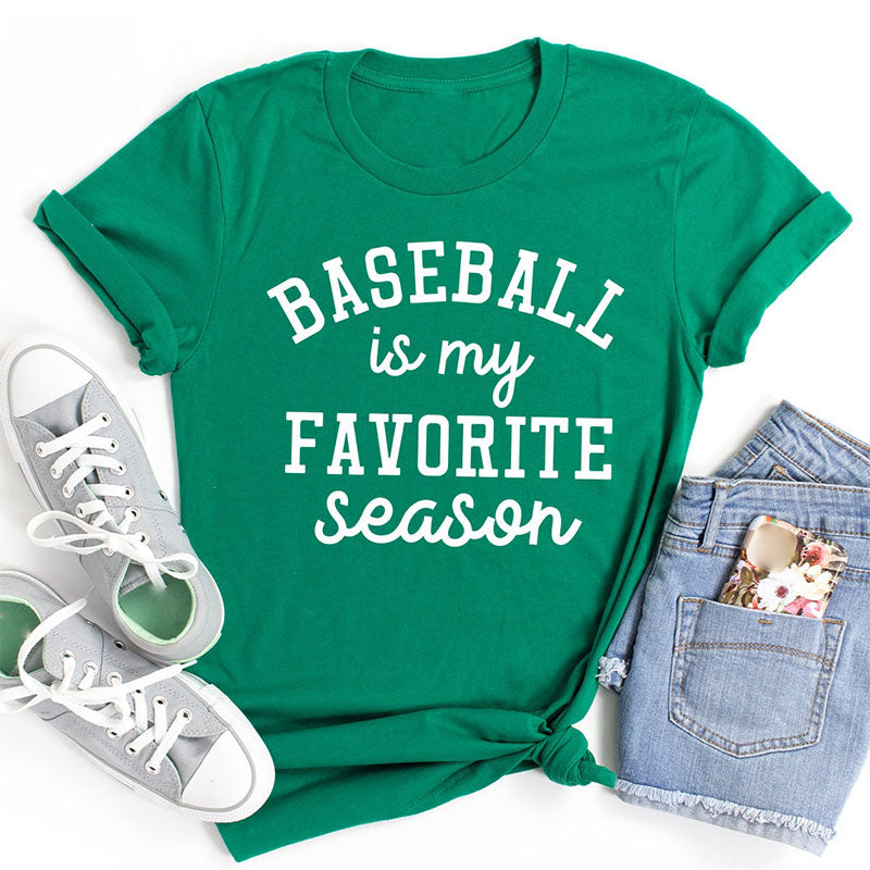 Le baseball est ma saison préférée - T-shirt imprimé avec lettres