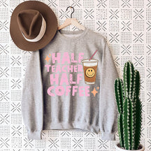 Sweat-shirt moitié professeur moitié café