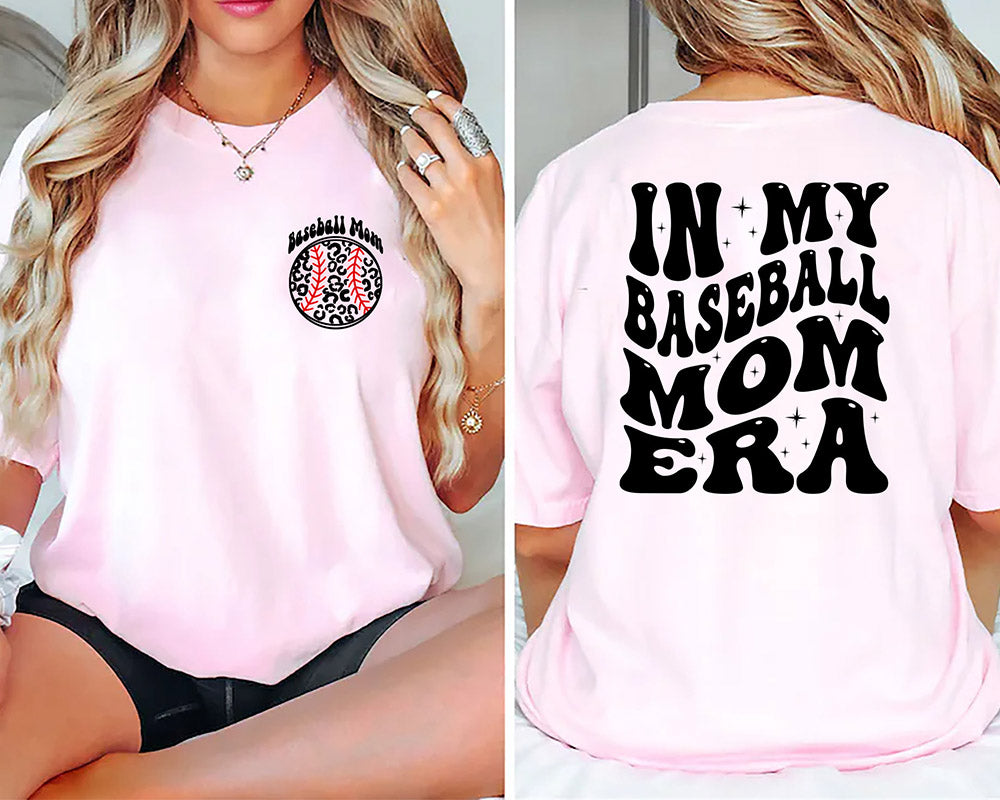Dans ma maman de baseball Era Sport Mom T-shirt