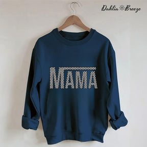 Checkered Retro Mama Sweatshirt