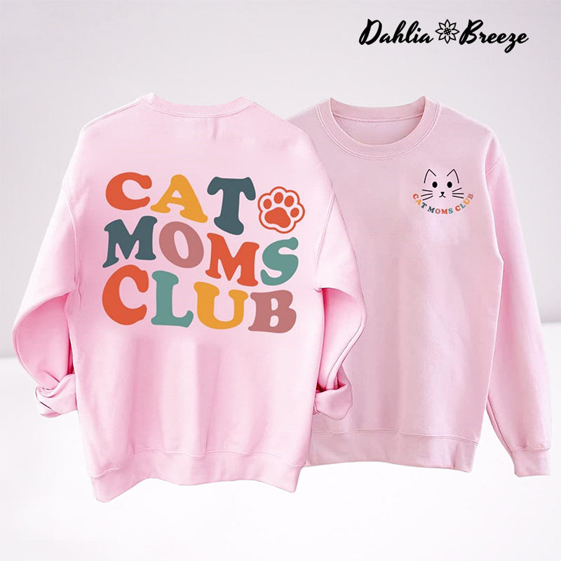 Sweat-shirt Cat Moms Club