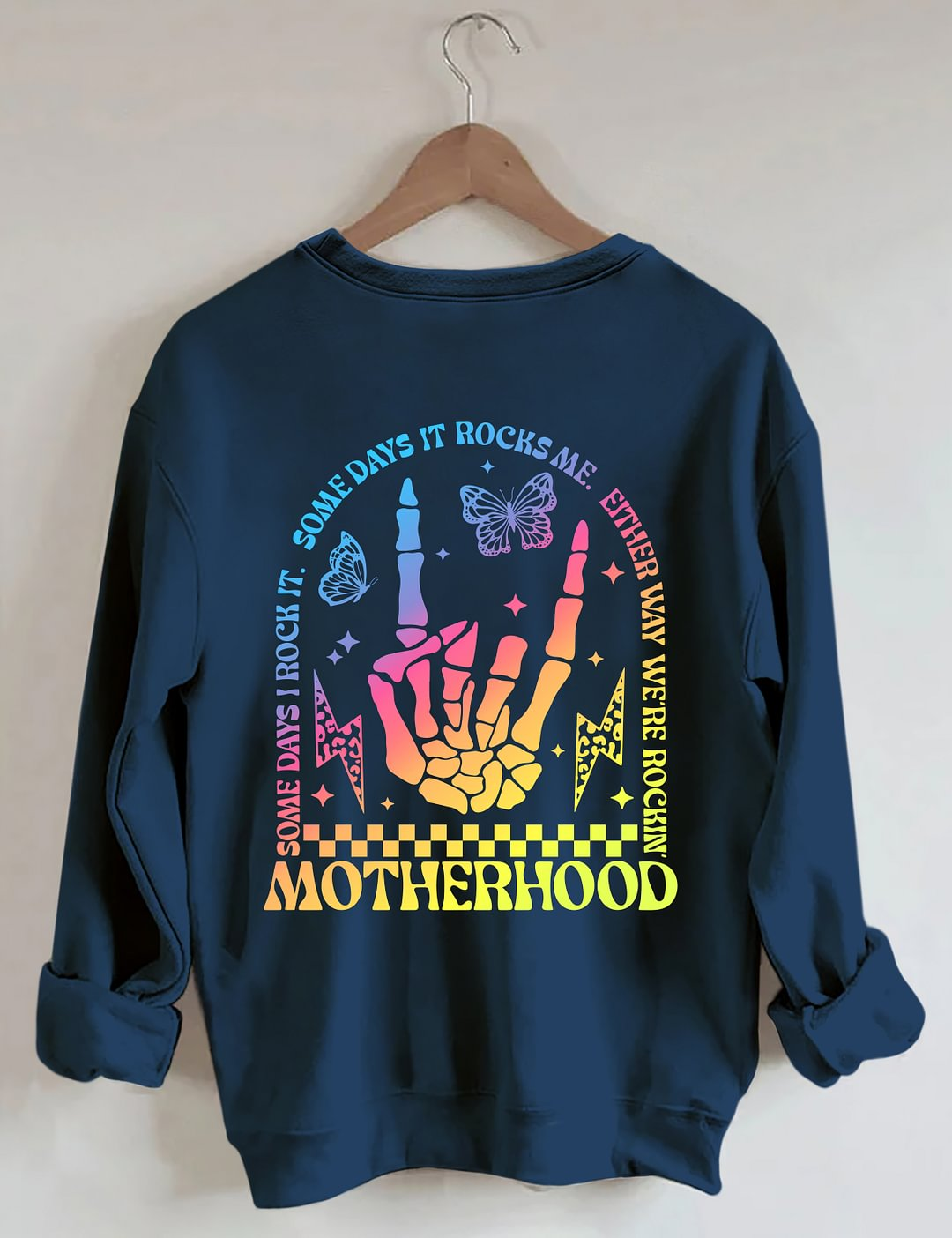 Maternité, un jour, je le rock, sweat-shirt à double imprimé