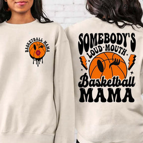 Sweat-shirt maman de basket-ball à grande gueule de quelqu'un