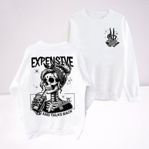 Sweat-shirt cher, difficile et parle en retour