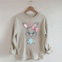 Sweat-shirt Oeufs de lapin de Pâques Joyeuses