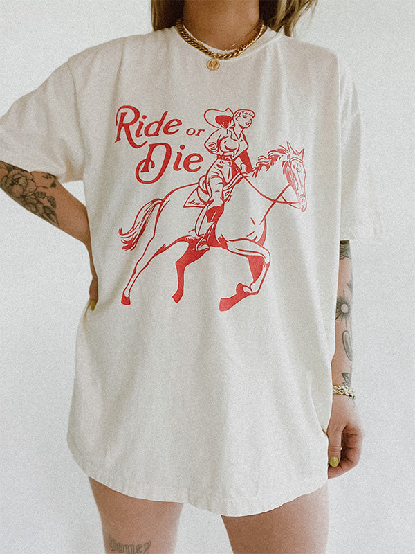 T-shirt Cowgirl Western Ride or Die