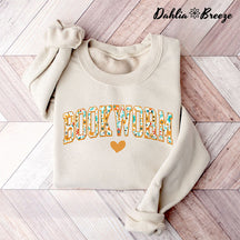 Sweat-shirt Floral Bookworm Book Lover