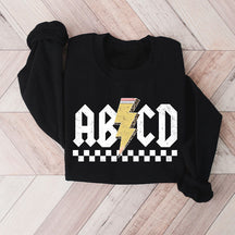Sweat-shirt rétro pour professeur ABCD