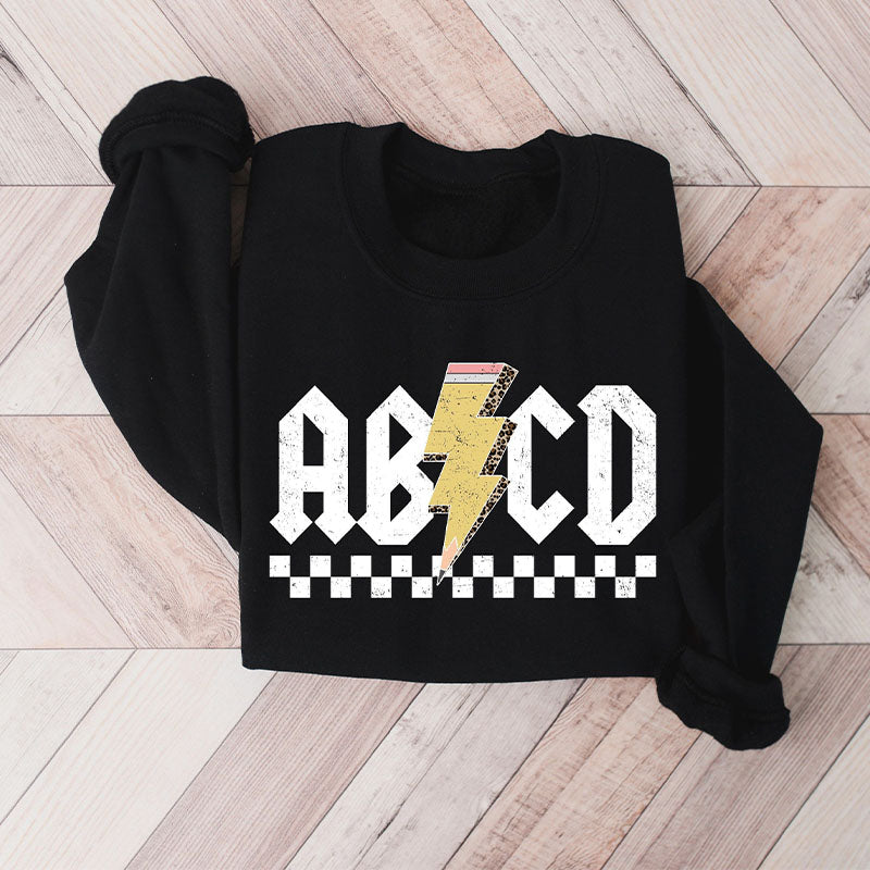 Sweat-shirt rétro pour professeur ABCD