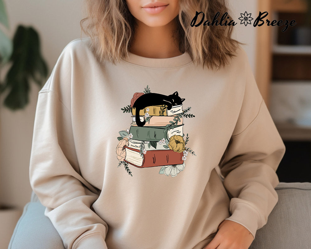 Livres et chats Sweatshirt bookish