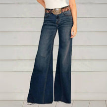 Ausgestellte Vintage-Jeans mit hoher Taille