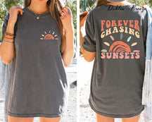 T-shirt rétro Sunsets Beach pour les vacances d'été