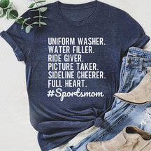 T-shirt imprimé lettre Sports Mom