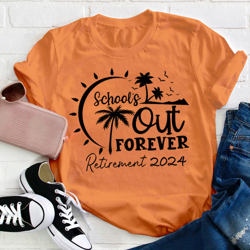 T-shirt d'enseignant retraité de l'école pour toujours