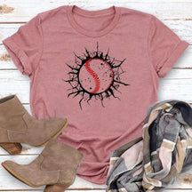 T-shirt Crack de baseball