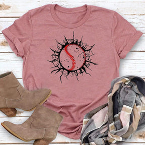 T-shirt Crack de baseball