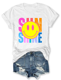 T-shirt visage souriant soleil