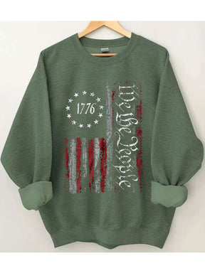 Sweat-shirt drapeau américain We The People