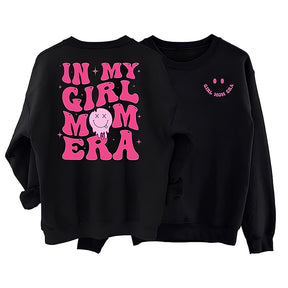 Sweat-shirt à col rond 2 côtés In My Girl Mom Era