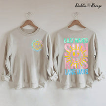 Sweat-shirt d'été rétro avec vagues de bateau, rayons de soleil, jours de lac