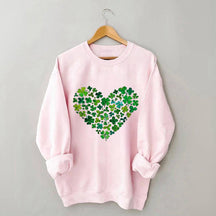 Sweat-shirt Clover Heart pour la Saint-Patrick