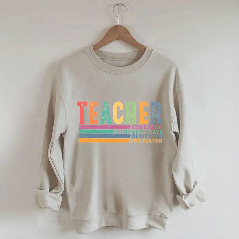 Sweat-shirt rétro pour la rentrée scolaire de la vie des enseignants