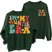 Sweat-shirt imprimé sur le côté In My Auntie Era 2