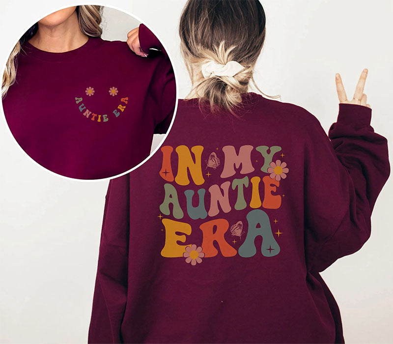 Sweat-shirt à fleurs rétro In My Auntie Era