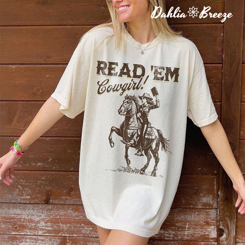 Bookish Cowgirl Book Lover T-shirt