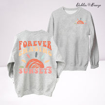 Sweat-shirt de plage mignon à la poursuite des couchers de soleil