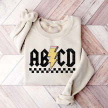 Sweat-shirt rétro pour professeur ABCD