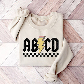 Sweat-shirt rétro pour professeur ABCD