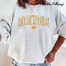 Sweat-shirt Floral Bookworm Book Lover