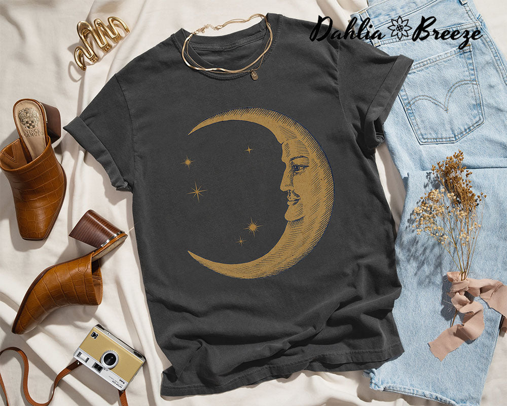 Vintage Moon Graphic T-shirt