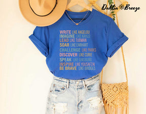 T-shirt imprimé lettre femme forte